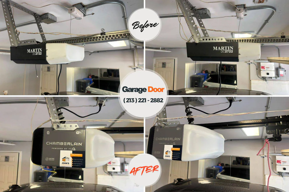 Before and after: garage door company Emigration Canyon, UT